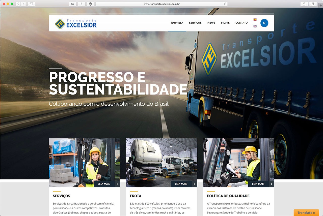 Identidade visual Transporte Excelsior